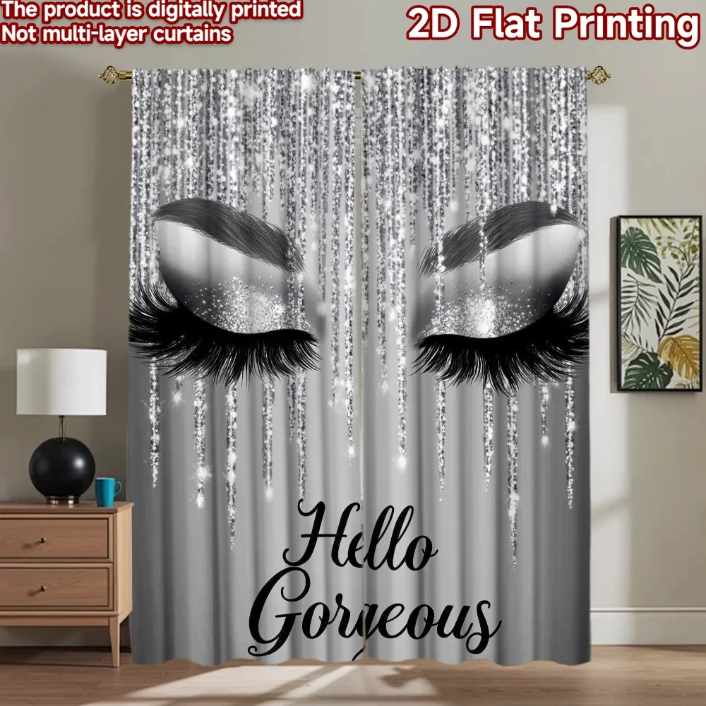 

1pc 2D flat Photography Backdrop Scene Backdrop Glittering Eyes and Text 100% Polyester Vibrant Reunion Perfect for Suitable for