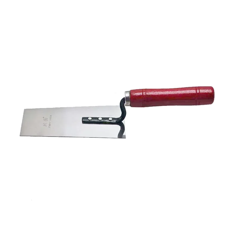 Chuanyue brand Long handle Trapezoidal shovel Dish knife Stainless steel blade tiling wall Square shovel Mason's tools