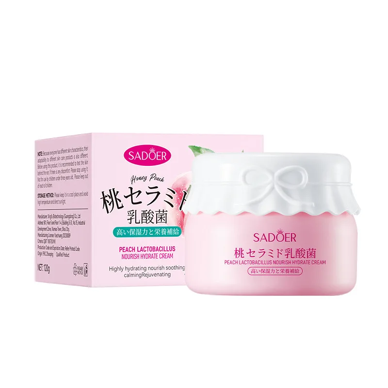 

​Face Skin Care Day Cream Moisturizing Peach Hydrating Nourishing Face Cream Anti-Wrinkles Whitening Beauty Facial Products 120g