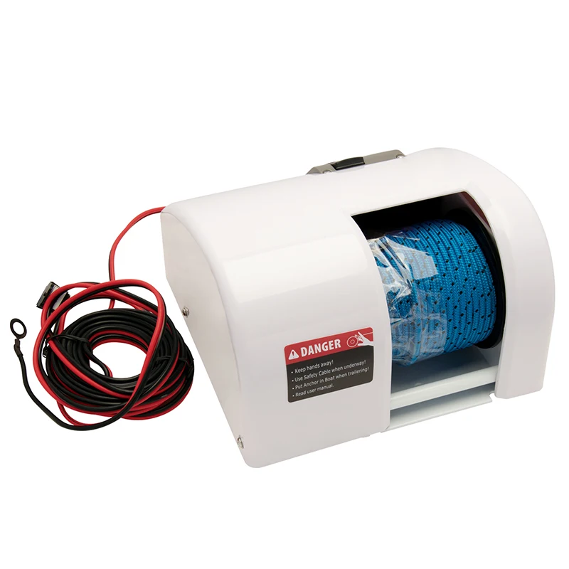 قارب كهربائي مرساة ونش المياه المالحة عائم مرساة ونش للقوارب الصغيرة مع مجموعة التحكم عن بعد اللاسلكية 25 رطلاً #2