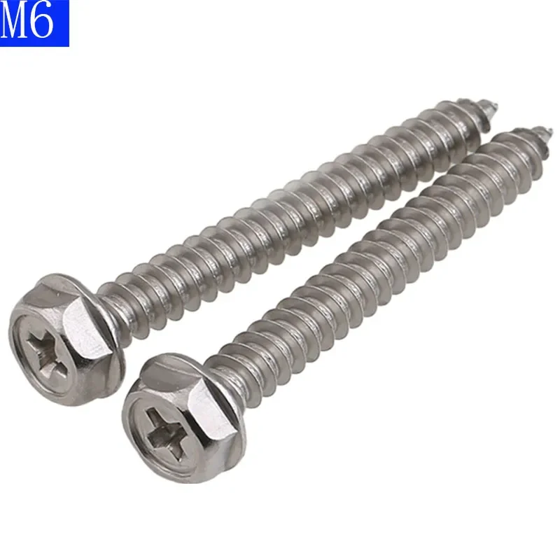 M6 Phillips Hex Was…