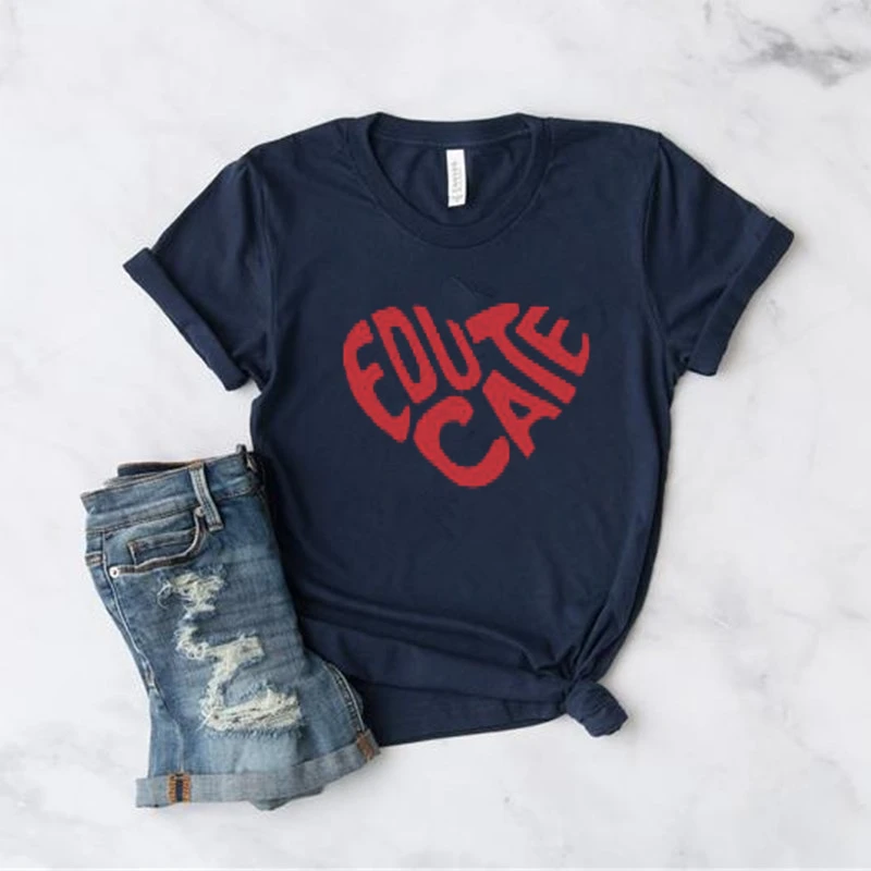 Educate Shirt  Elementary School Teacher tshirts   y2k aesthetic  shirts for women  harajuku