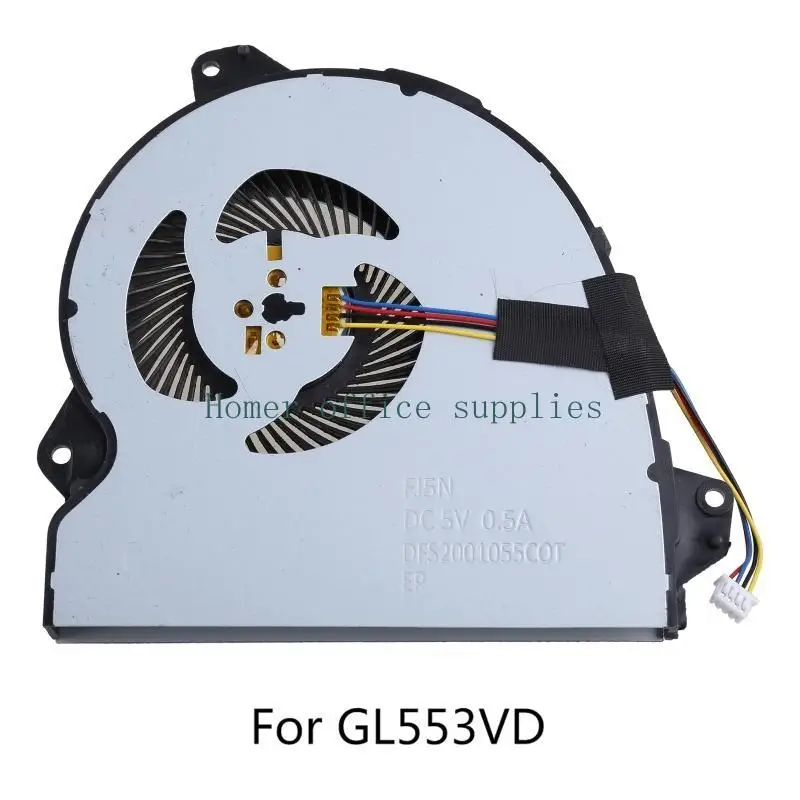 Ventilador resfriamento CPU baixo ruído K43B para ROG Strix GL553 GL553V GL553VD GL553VE FX53VD