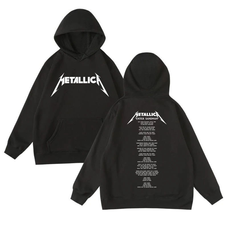 الخريف والشتاء ميتاليكا المعادن الفرقة البضائع البلوز للجنسين مقنعين بلوزات لكل من الرجال والنساء