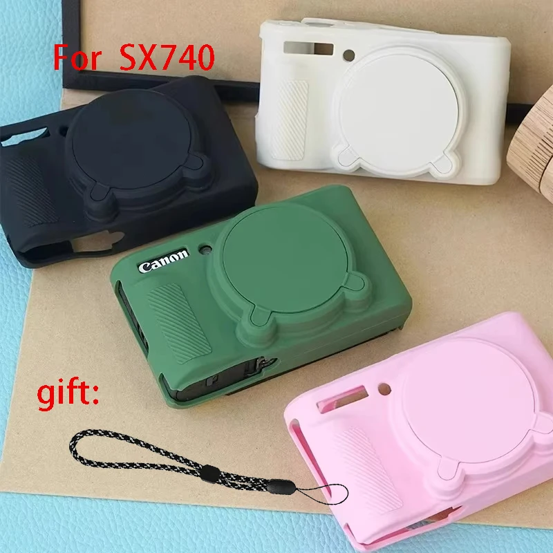 Silicone camera bag suitable for Canon PowerShot SX730 SX740 SX740HS protective case soft shell shockproof scratch-resistant