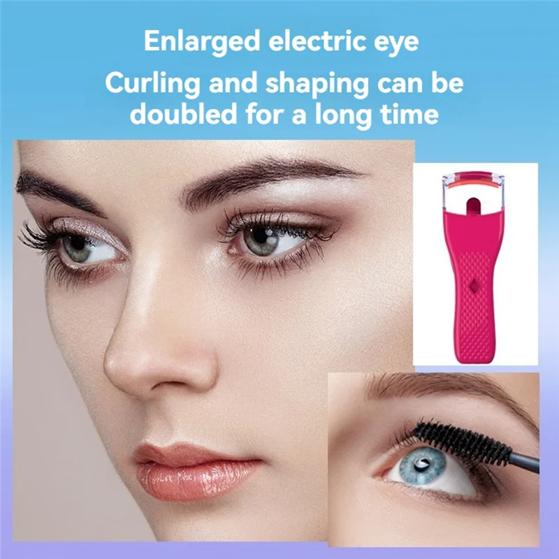AA20-Electric Eyelash Curler Portable Eyelash Curler Brush Heated Eyelash Curling Eye Contour Fast Heating Curler B