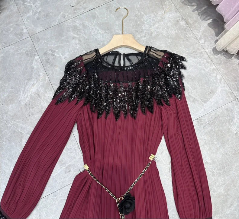 2024 New Luxury Elegant Big Diamonds Bandage Beaded Evening Party Split Dress for Women Birtdhay Clubwear Prom Robe