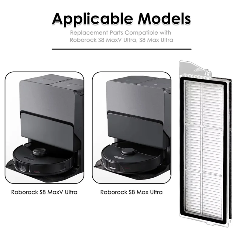 A05G-For Roborock S8 Maxv G20S Ultra HEPA مرشحات روبوت فراغ إكسسوارات قطع غيار
