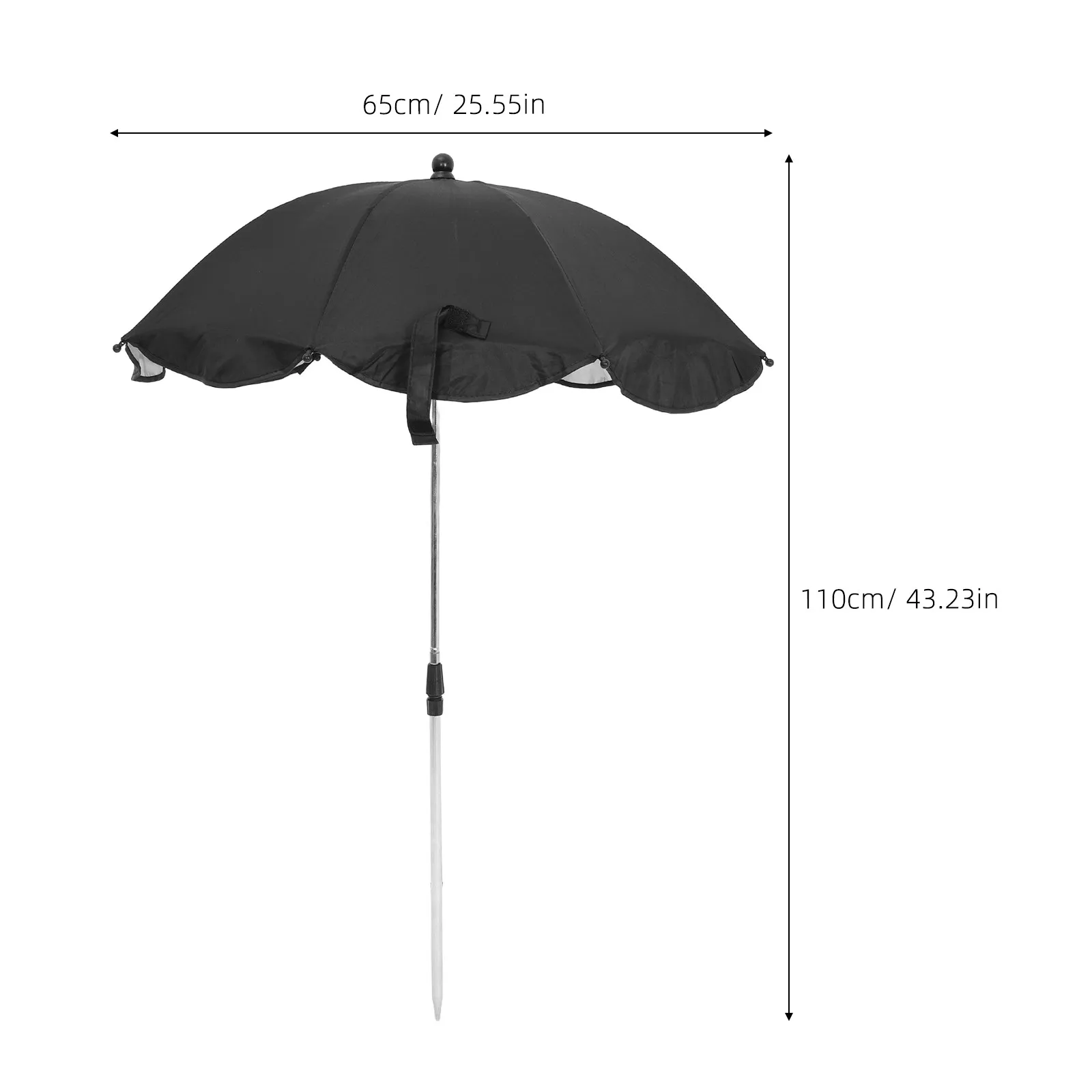 Plant Umbrella Shade Silver Coated Larger Garden Fence Umbrella Sunshade Outdoor 25.6 Inch Diameter 43.3 Inch Height Adjustable