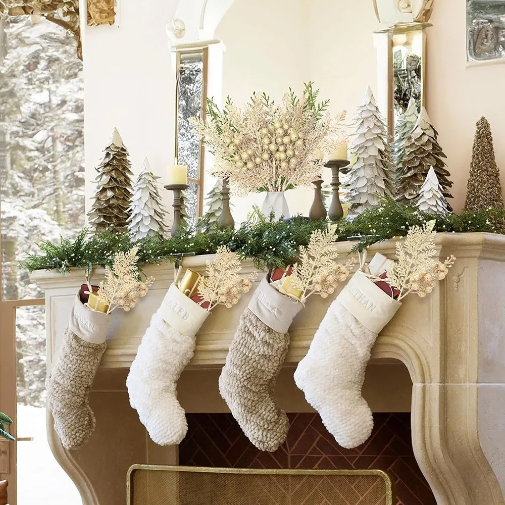 10 Stück künstlicher Beerenstrauß Weihnachtsdekoration Weihnachtsbaum Anhänger Ornament für Zuhause Raumdekoration Neujahr 2026 Geschenke Zubehör – Detail 8