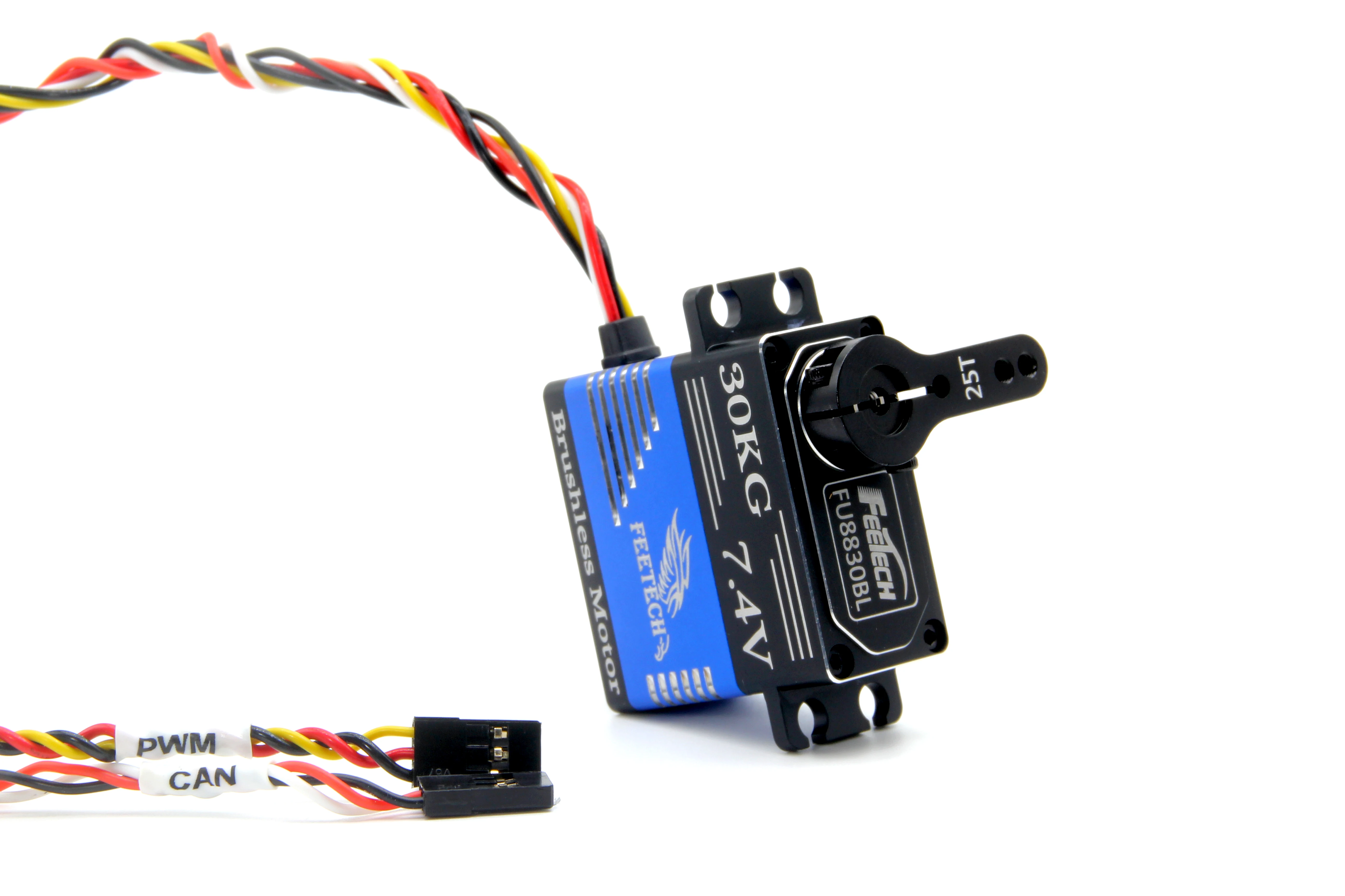 Feetech FU8830BL 7,4 V 30KG.CM CAN Bus Motor sin escobillas engranaje de titanio caja totalmente de Metal Servo piezas y accesorios de control remoto