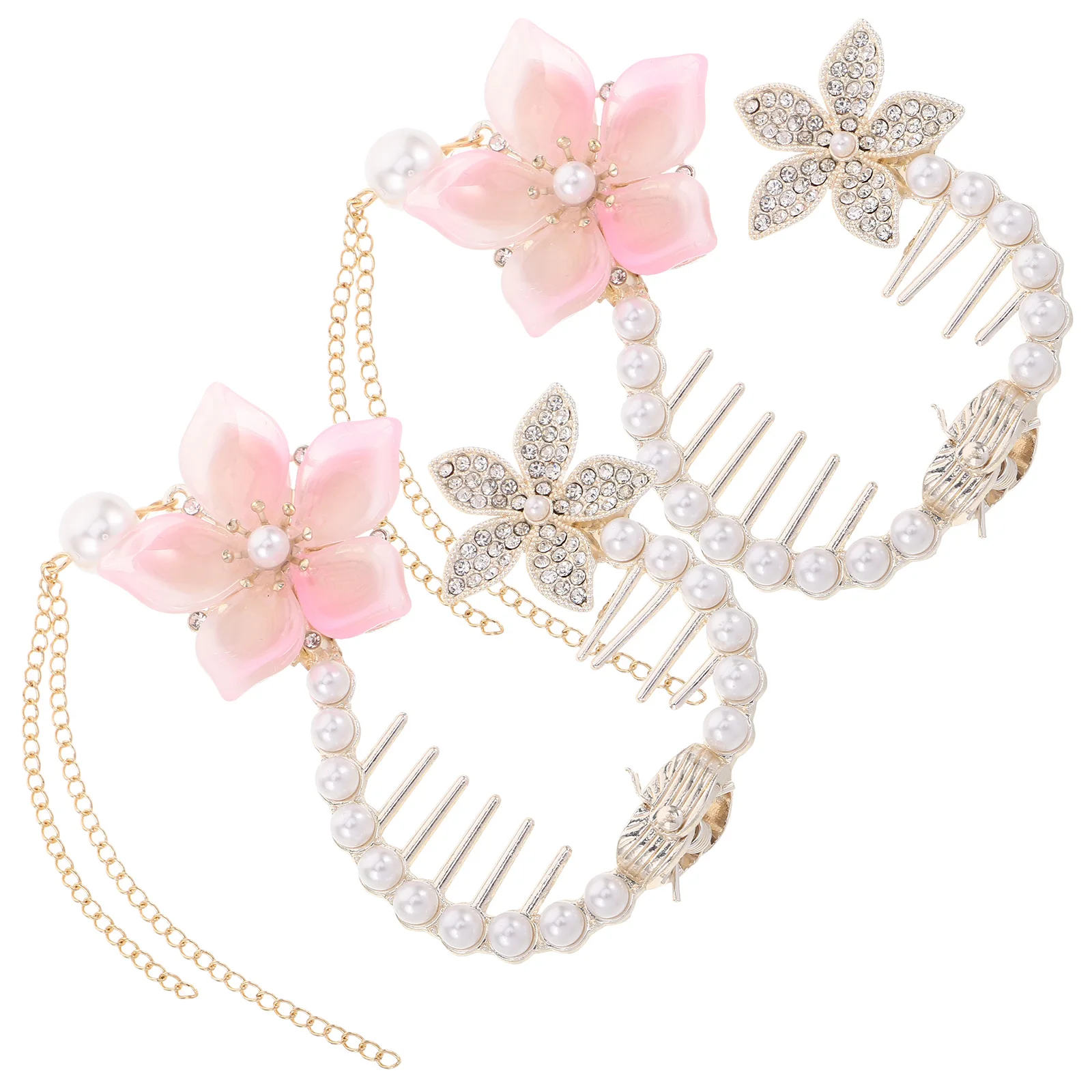 

2pcs Claw Clips for Women Hair Hair Clips For Buns Accessories Flower Design Ponytail Bun Styling Metal Hairpins