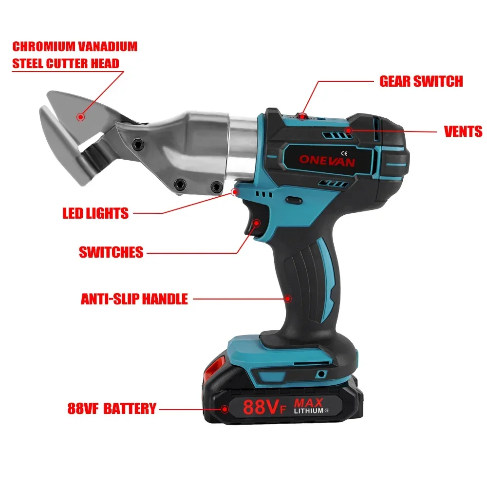 588N.m forbici elettriche efficiente Cordless ricaricabile piastra metallica ferro multifunzione utensile da taglio per Makita 18VBattery