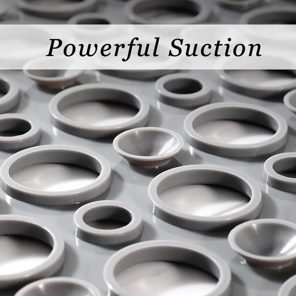 Очень большой нескользящий коврик для душа 35,4x23,6 коврик для ванной из ТПЭ с присосками и сливными отверстиями