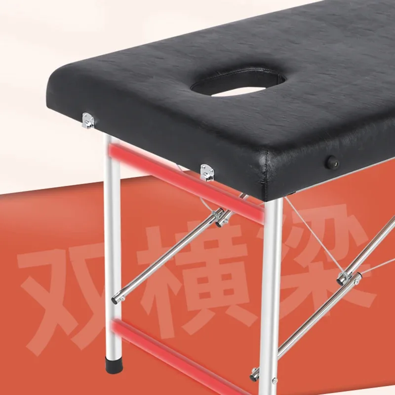 Cama plegable de Metal para masaje de tatuajes, mesa de terapia de Spa con ajuste de Metal, muebles suaves para salón de belleza