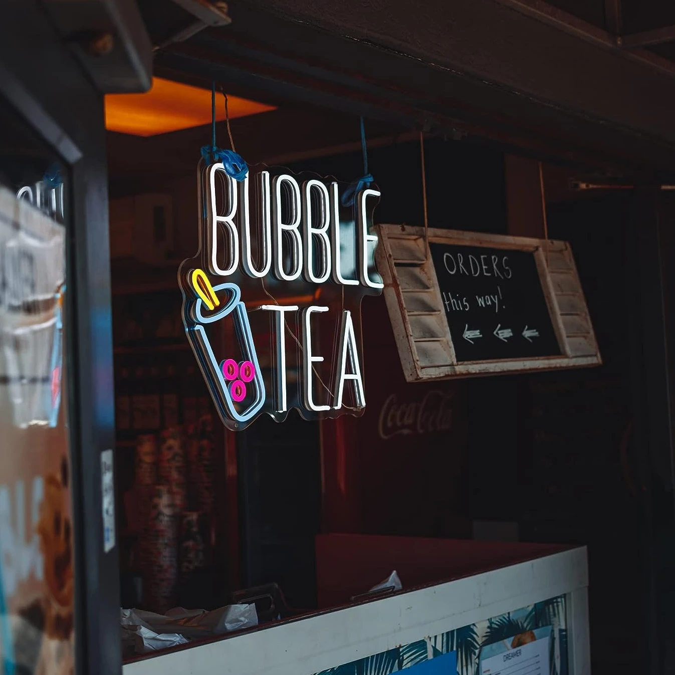 Bubble Tea neony do dekoracji ścian herbata mleczna lampa neonowa LED do sklepu sypialnia prezent dla dzieci chłopców boże narodzenie prezenty