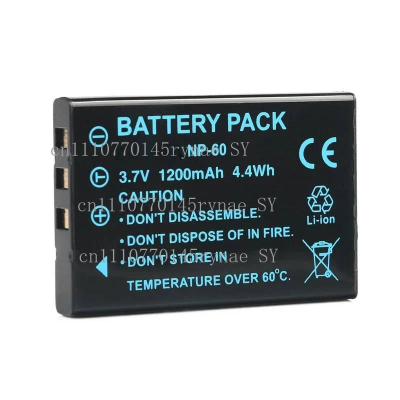 For Toshiba NP-60 / PX1656 Replacement Battery / USB-C Charger 1200mAh For CAMILEO Pro HD S10 P30 P10 H20 H10 Camcorders