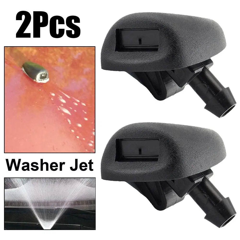 2pcs Front Windshield Wiper Washer Jet Nozzle 6438J2 6438E6 6438AV 6438W2 6438Z1 For Peugeot 407 2003-2010 Hood Sprayer Nozzles