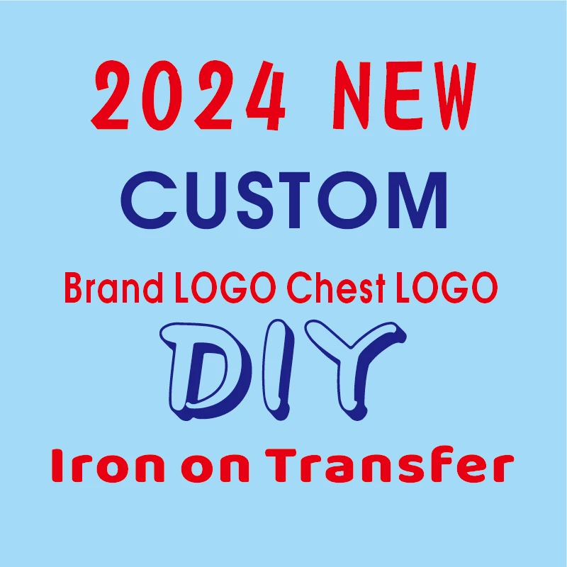 Custom Brand Logo Heat Transfer Printing iron on picture for clothes dtf transfers ready to press for Clothes Applique Diy Iron