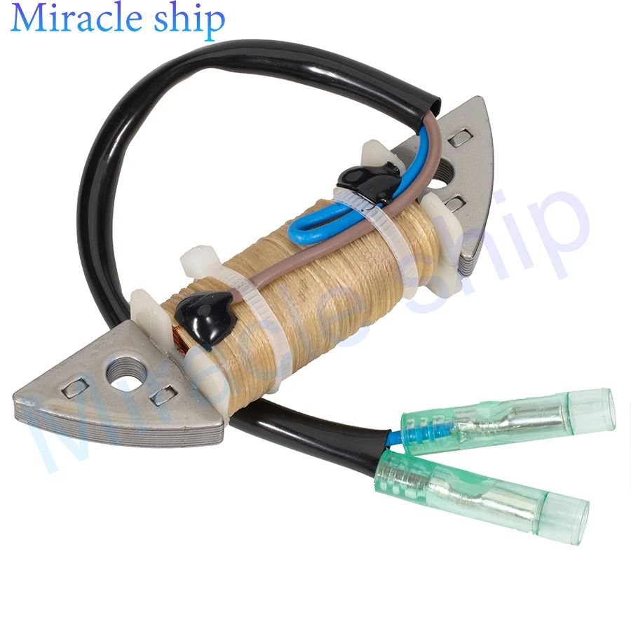 63V-85520 Generator Charging Coil for Yamaha 2 Stroke 9.9HP 15HP Boat Engine Parts Outboard Motor 63V-85520-00 63V-85520-01 view 3