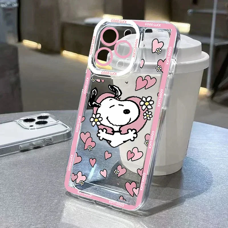 Süße Snoopy Cartoon klare TPU Y2K Hülle für Motorola Moto G32 G22 G53 G52 G30 Edge 40 Pro G71 G72 G73 G60 G60S G9 Play Plus Cover