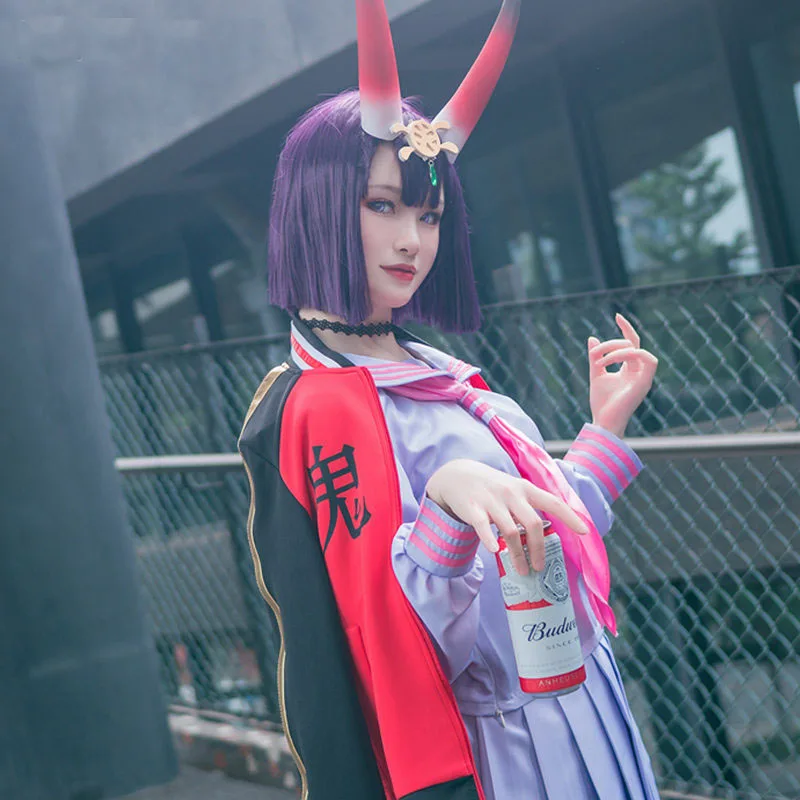 Fate/แกรนด์ออเดอร์ assassassassassassin shuten-douji cos JK เครื่องแบบกะลาสีเซ็กซี่ชุดคอสเพลย์ผู้หญิงเสื้อฮาโลวีน + กระโปรง + สร้อยคอ + ถุงเท้า