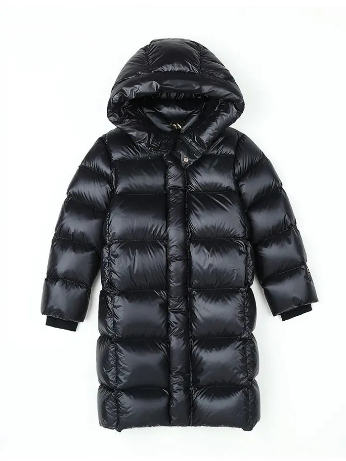 Children's Winter Down Jacket Thickness Long Warm Puffer Coat Boys Girls Waterproof Hooded Parkas Kids Snow Outerwear