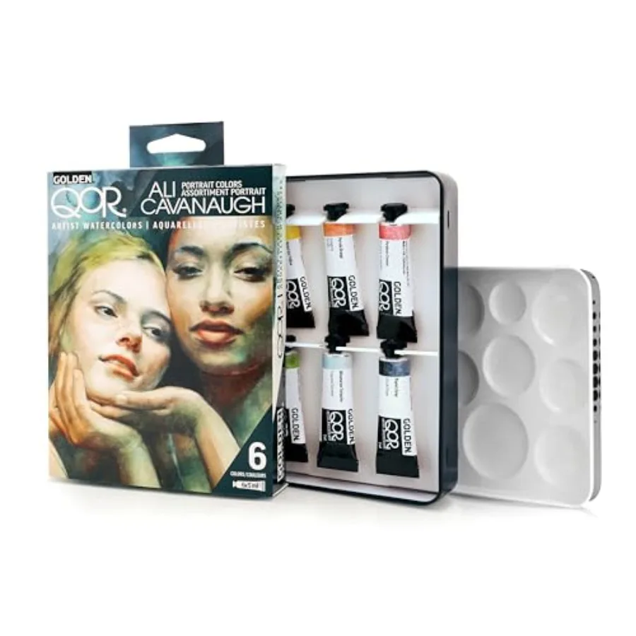 

Набор профессиональных акварельных красок QoR Ali Cavanay Portrait Colors, 6 тюбиков по 5 мл