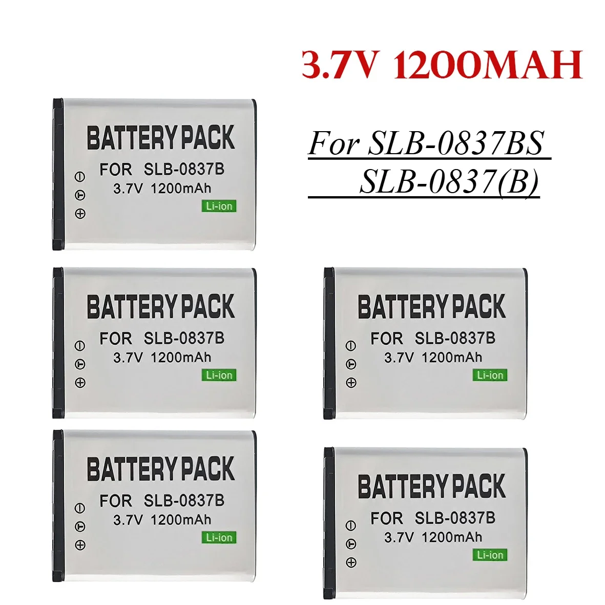 3.7v 1200mAh SLB-0837B SLB-0837(B) SLB0837B Camera Battery for Samsung Digimax I6 PMP L50 L60 L80 i70 i70S L700 L700S L73 NV3