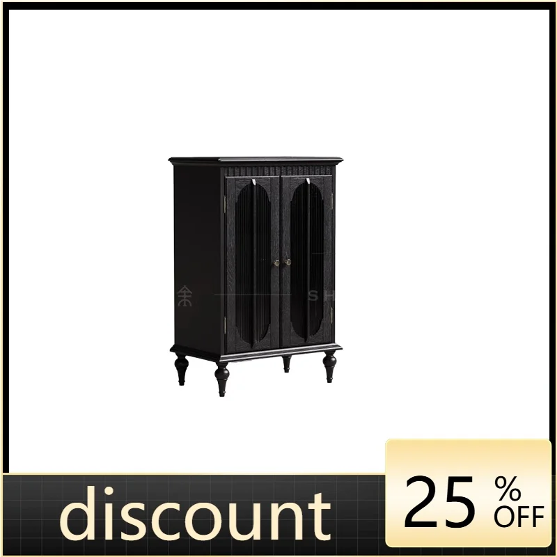 

LMM solid wood retro TV cabinet side display French antique locker