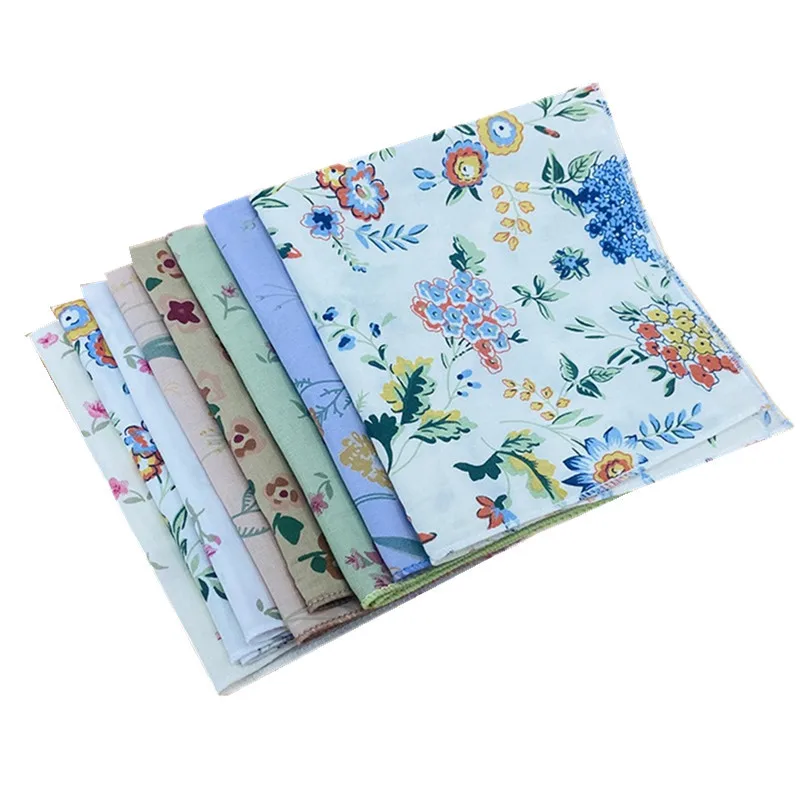 3/5Pcs 26x26cm Flower Printed Japanese Korean Style Women Handkerchiefs Soft Face Towel Wedding Party Gift