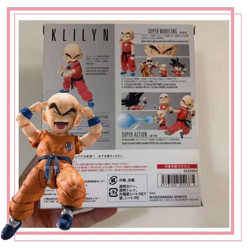 

Фигурка SHF Криллин, лучший друг Гоку, подвижная, 11 см, Dragon Ball Z, ПВХ/АБС, коллекционная модель, Bandai Spirits, хит продаж