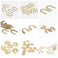 Hammered Brass Charms,U Shaped connector,Findings Accessories For Diy Earrings Necklace Bracelet DIY Making,Jewelry Supplies
