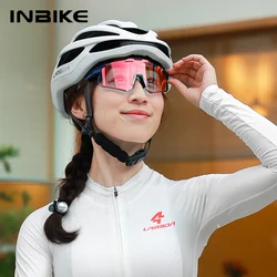 INBIKE Professional Women Cycling Sunglasses Photochromic Bike Riding Glasses Outdoor Sports Goggles UV400 WindproofBike Eyewear