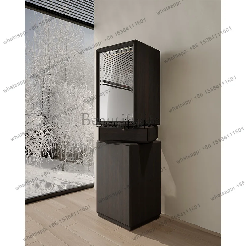 

pg45Italian minimalist living room storage dining side cabinet modern simple solid wood decorative wine cabinet