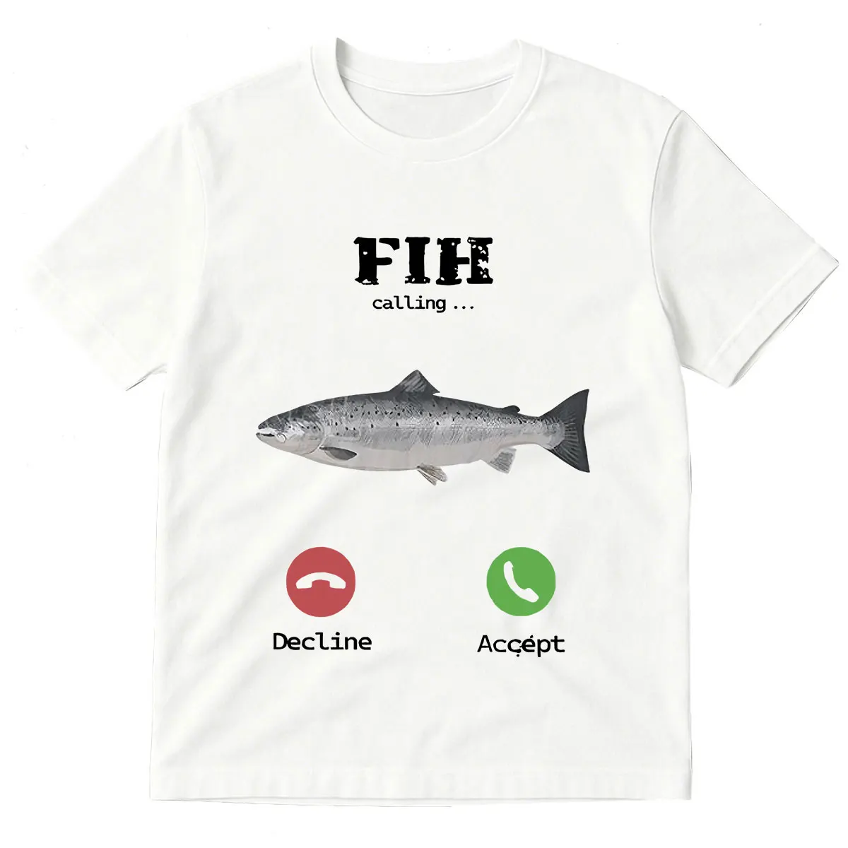 Fih Calling T-shirt Funny Fishing Lover Meme T-shirts Men Women Fashion Vintage Short Sleeve T Shirt Streetwear