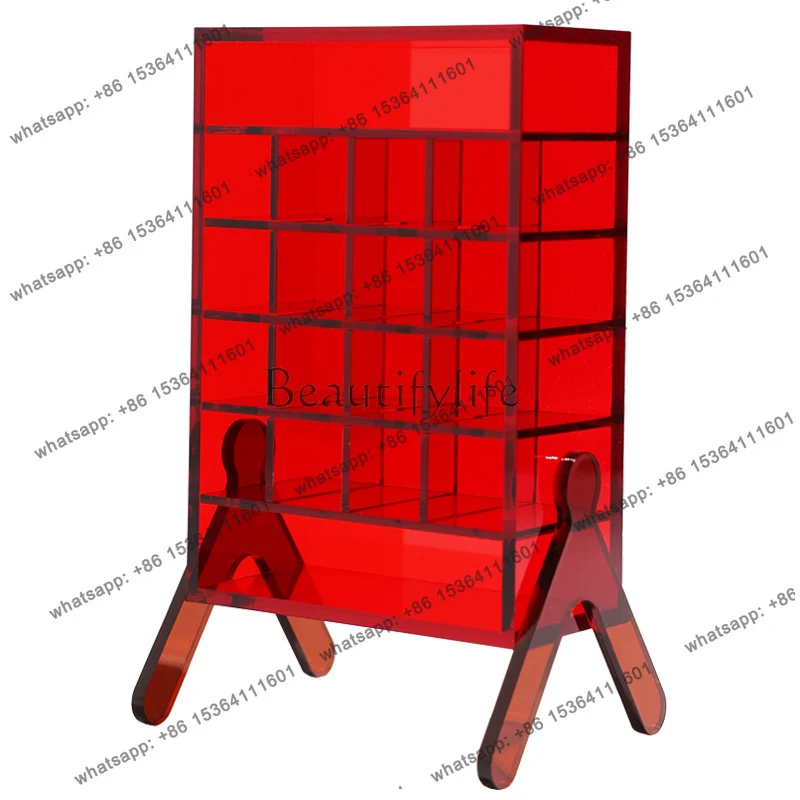 Acrylic Large Capacity Multi-Grid Vertical Lipstick Lip Lacquer Lipstick Storage Rack