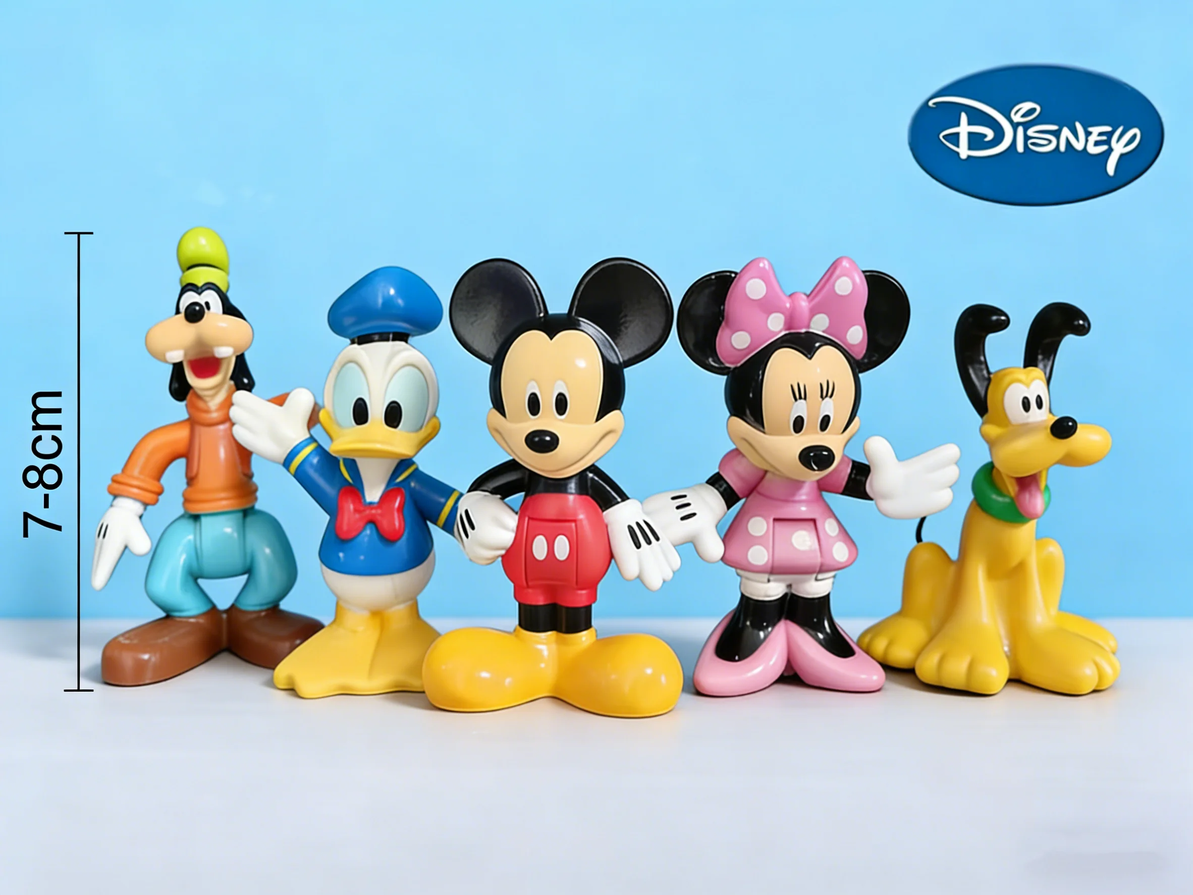 Disney Mickey Minnie Pato Donald Goofy Pluto figuras de acción 5 unids/set Minnie Pvc modelo muñeca ornamento niños regalos de cumpleaños