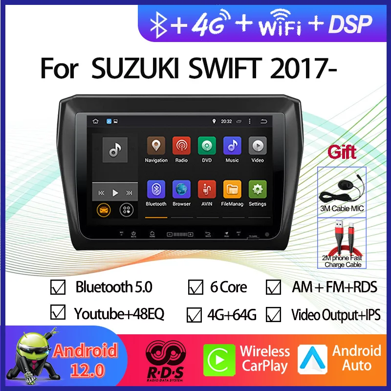 Auto Radio Stereo For SUZUKI SWIFT/DZIRE 2017- 9