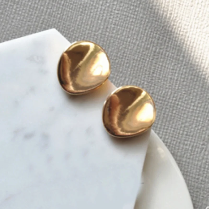 Europe And America Disc Earring Vintage Round Wafer Statement Geometric Earrings For Women Fashion Jewelry Alloy Earrings Gift