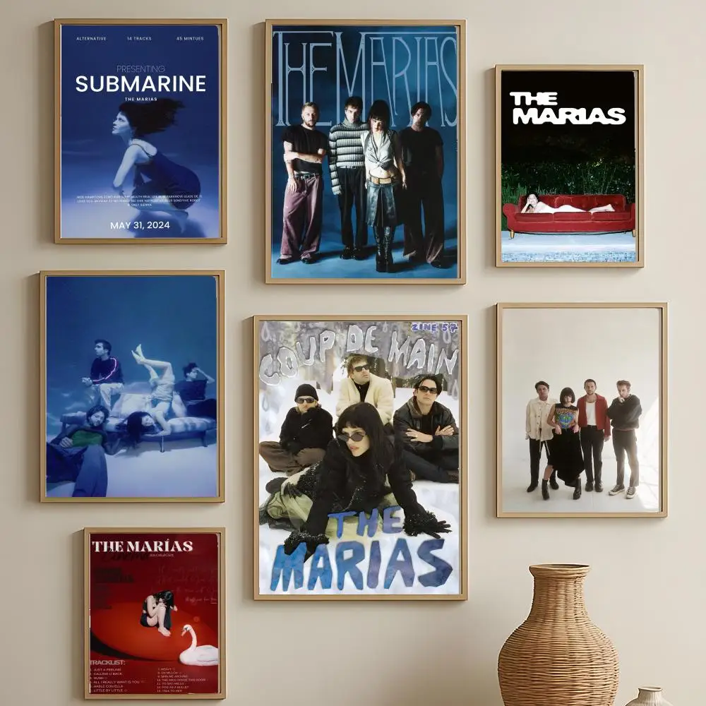 American Indie Pop Band The M-Marias Poster Versatile HD Waterproof Wall Art Self-Adhesive Decor for Any Space Ideal Gift