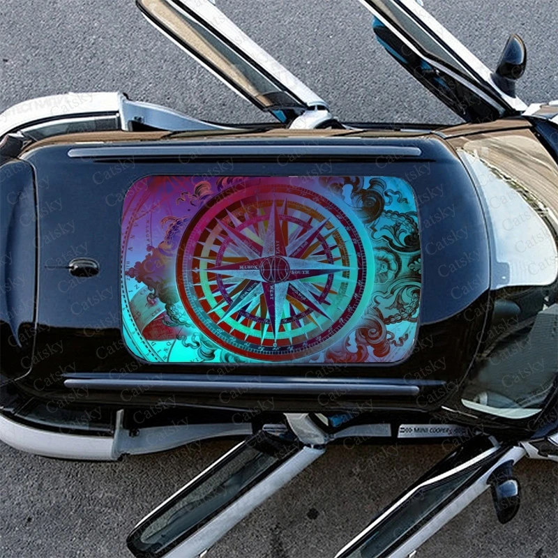 compass Car sticker decal roof sunroof decorative sticker vinyl film modified self-adhesive car sticker decal