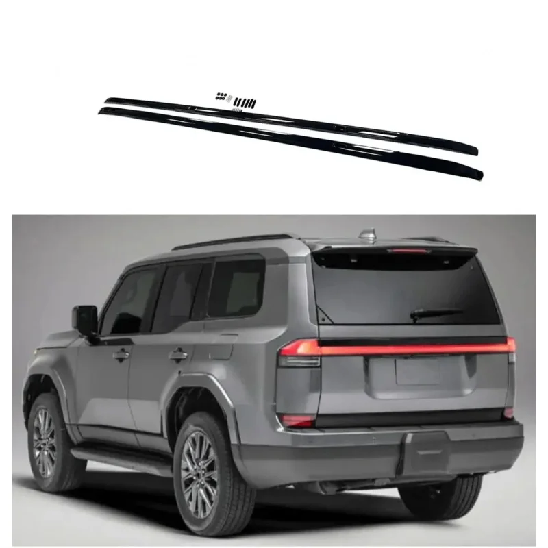 Black Roof Lage Cer Aluminum Top Roof Rack for 2024 2025 J250 LC250 Series Side Rail Bar