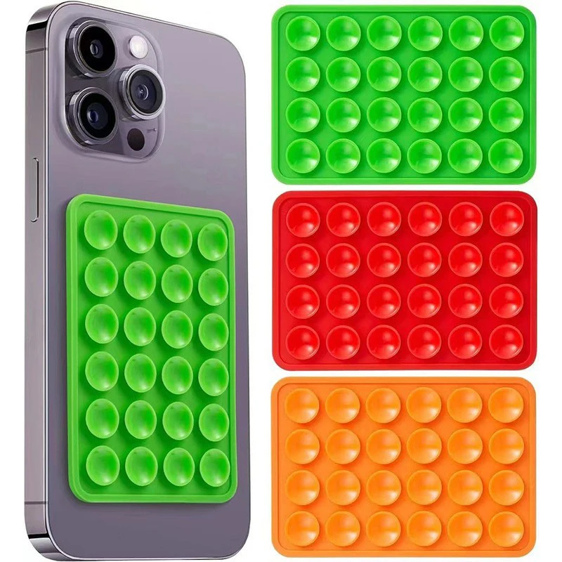 Double Side Silicone Suction Pad For Mobile Phone Fixture Suction Cup Backed Adhesive Silicone Rubber Sucker Pad For Fixing