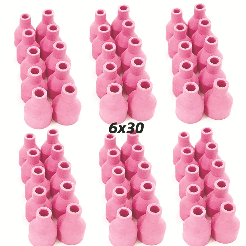 60Pcs Lasmondstuk Argonbooglassen Porselein Mond QQ150 Lassen Pistool Porselein Mond Keramische Gun Nozzle