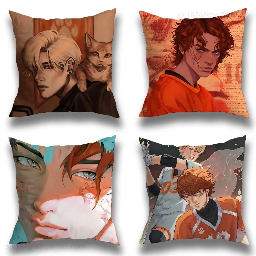 

T-The foxhole court Pillow Case Sofa Living Room Bedroom Headboard Backrest Cushion Square Cushion Nap Time