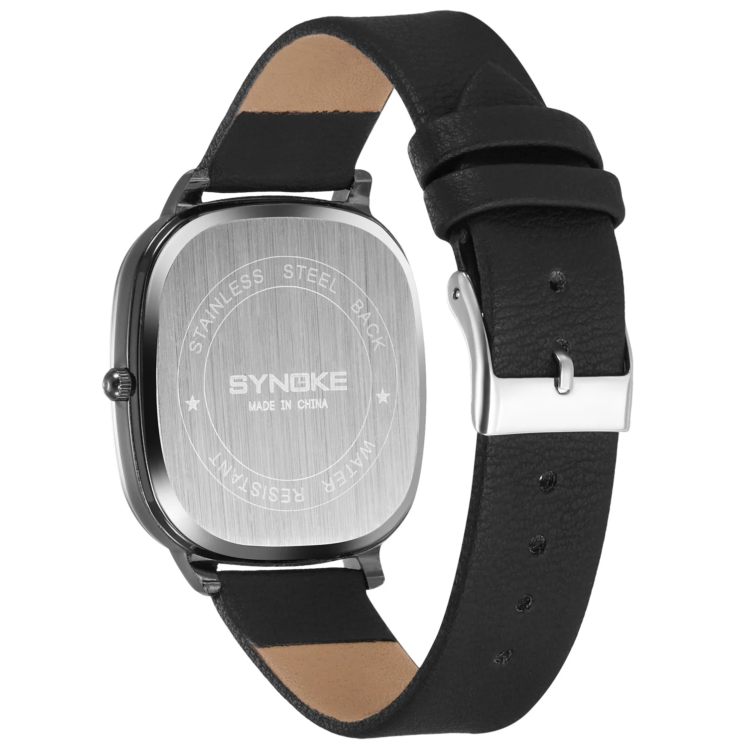 Watch For Men SYNOKE Top Brand Alloy Case With Leather Strap Suitable For Middle-aged And Elderly People