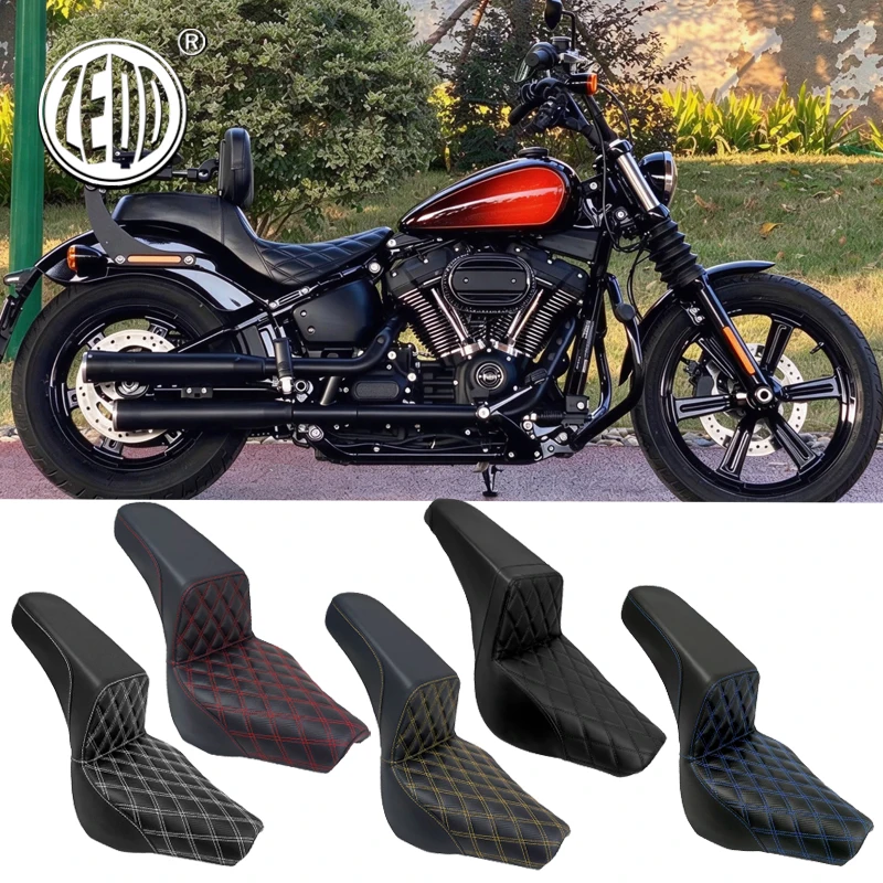 Suitable for Harley Softail Street Bob motorcycle modification seat, double thickened wide seat, DS one-piece seat, 18-25years