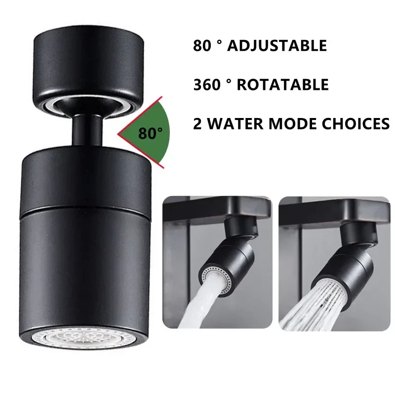 New 2 Modes Kitchen Faucet Spray Head Filter Adjustable 360° Rotary Splashback Tap Nozzle Bubbler Kitchen Sink Faucet Aerator