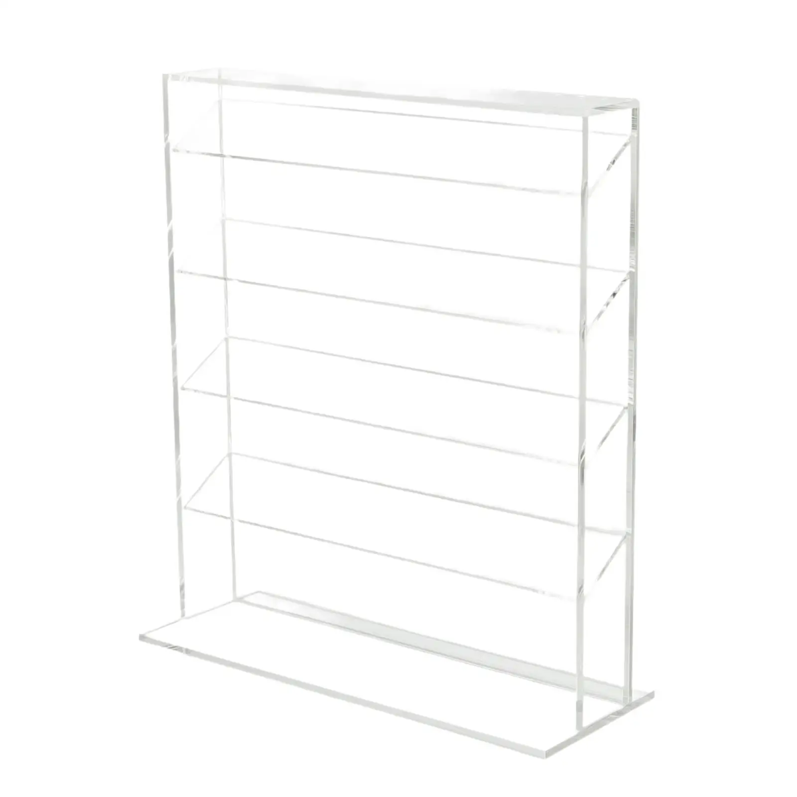 Versatile Clear Acrylic Jewelry Organizer with Slotted Display Rows for Earrings Studs and Piercings for Home Storage